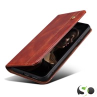 XIEKE Preklopna Button futrola za Samsung Galaxy S24 Smeđa