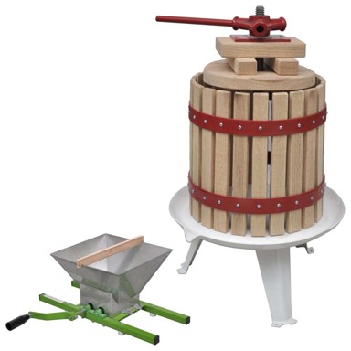 Set preše i drobilice za voće i vino 2-dijelni drobilica 12 l + 7 l
