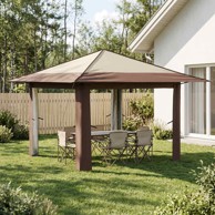 Gazebo bez bočnih stranica, krem-smeđi