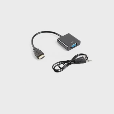 LANBERG Adapter AD-0017-BK 0.2 m VGA (D-Sub) HDMI Type A (Standard), crni