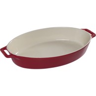 STAUB Ovalna keramička posuda, crvena, 37 cm