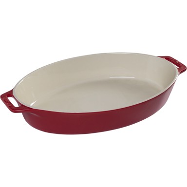 STAUB Ovalna keramička posuda, crvena, 37 cm
