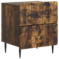 Noćni ormarić s ladicama, dimenzije 43 x 34,5 x 49,5 cm, dimljeni hrast, 1 kom