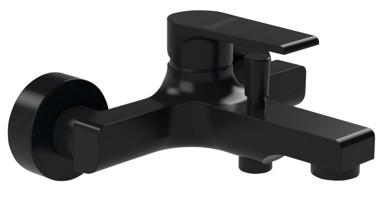 SAPHO KAI Miješalica za kadu, zidna, pločasta ručka, mjed, mat crna