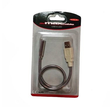MAXCABLE USB kabel, USB-A na LED, 0.35 m, poniklan