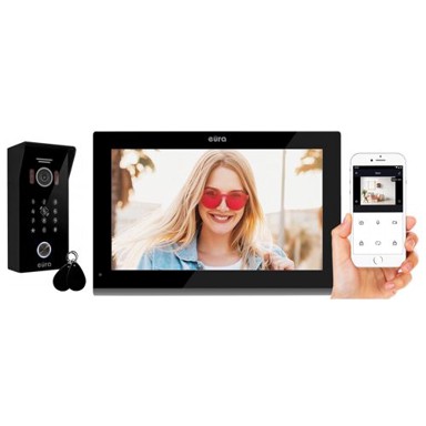 EURA Videodomofon VDP-99C5, crna, Wi-Fi, RFID, Tuya