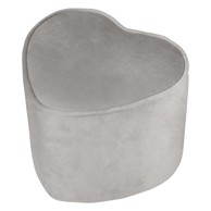 ROBA Svijetlo sivi baršunast dječji tabure Lil Sofa 