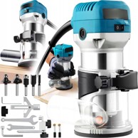 DEXXER Stolna glodalica, set, 2000 W, prihvat 6–8 mm, do 33 000 o/min