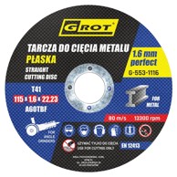 Rezne ploče T1A G-553-1116, 115 × 1,6 × 22 mm, 10 kom.