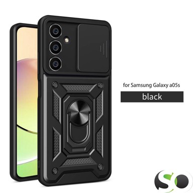 CAMSHIELD Pro maskica s magnetnim stalkom za Samsung A05s Crna