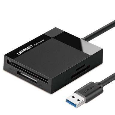 UGREEN Čitač memorijskih kartica SD, microSD, CF, MS, USB 3.0, crna
