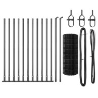 Euro ograda s 13 flančastim stupovima 0. 4x25 m, galvanizirani čelik