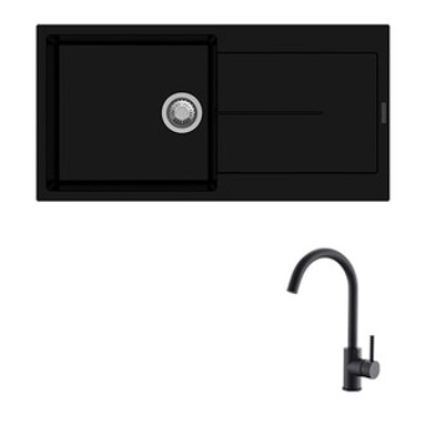 CARYSIL Set sudopera i slavine Enigma, crna