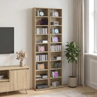 CD ormar 2 kom 33 x 23,5 x 175 cm, hrast sonoma
