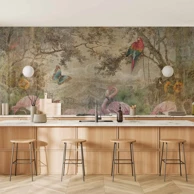 Tapeta Wild Fauna and Flora, 300x210 cm, vodootporna