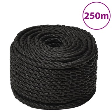 Radno uže crno 10 mm 250 m od polipropilena
