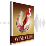 Slika Wine Club, jednodijelna, okomita, 20x30 cm, akustična