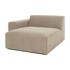 SCANDIC Bež baršunasti element za sofu Sting, lijevi kut, 123x141x70,05 cm