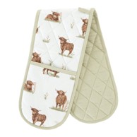 CATHERINE LANSFIELD Pamučna dvostruka rukavica za pećnicu Angus Highland Cow 