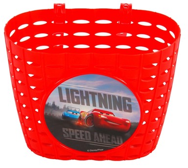 Košara za dječji bicikl Cars, prednja, crvena