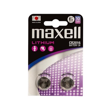 MAXELL Litijska baterija CR2016, 3V, 2 kom