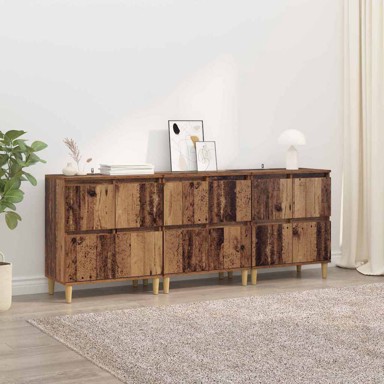 Komoda, 60 x 35 x 70 cm, konstruirano drvo, staro drvo, 3 kom