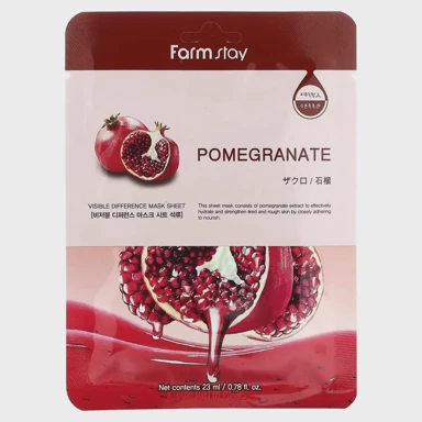 FARMSTAY Maska za lice Visible Difference Mask Sheet Pomegranate 1 kom/23 ml