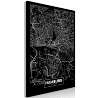 Slika Dark Map of Hamburg Vertical 80x120