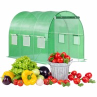 Vrtni tunelski staklenik, 3 x 2 x 2 m, 6 m², metalna konstrukcija, UV-otporna folija