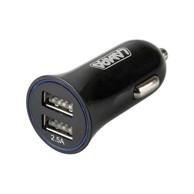 LAMPA Auto punjač s adapterom, 2× USB