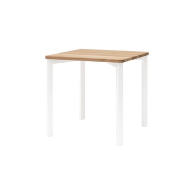 RAGABA Bijeli stol za blagovaonu sa zaobljenim nogama Trivento, 80 x 80 cm
