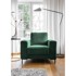 MIUFORM Tamno zelena fotelja od samta Lofty Lilly, 95x90x82 cm