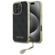 GUESS Maskica 4G Charms Collection za iPhone 16 Pro Max, crna