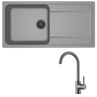 ELLECI Set sudoper Life 480 + slavina Vida, grafit/siva