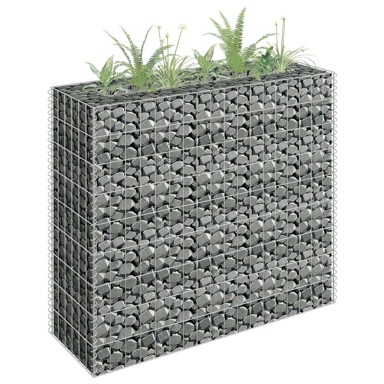 Gabionska sadilica, 90 x 30 x 90 cm, pocinčani čelik