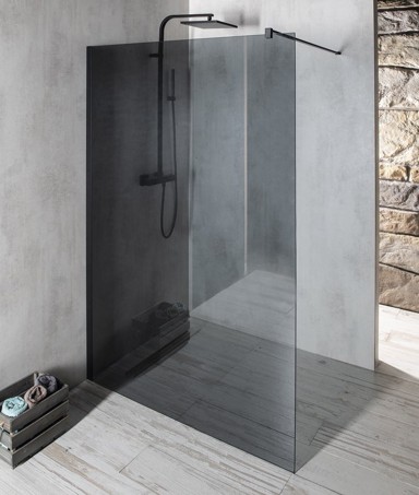 GELCO VARIO crna mat walk-in tuš zid, 1300 mm, kaljeno staklo