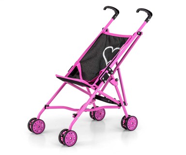 JULIA Kolica, prestige black, za lutke