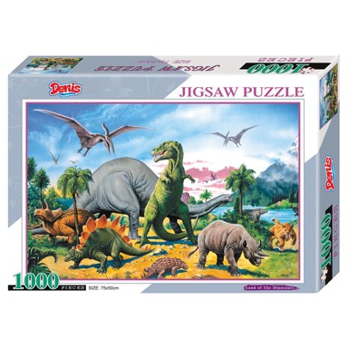 DENIS Puzzle Land of the Dinosaurs, 1000 dijelova, 75x50 cm