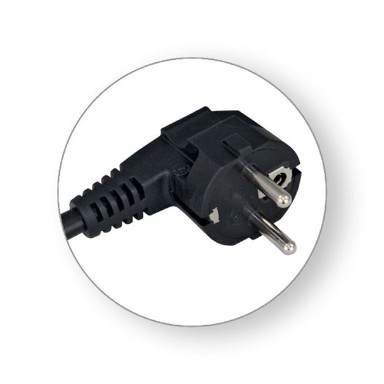 COMMEL Napojni kabel H05VV-F 3G2.5, 3 m, crni
