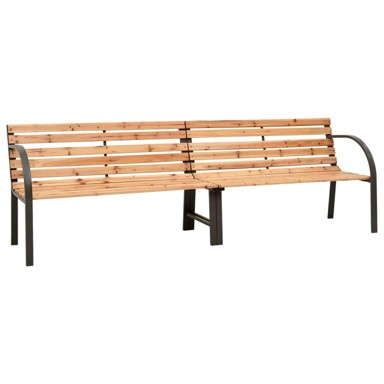 Vrtna klupa 225 cm, masivna jelovina, smeđa
