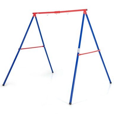 Metalni okvir za ljuljačku A-okvira, crveno-plavi