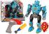 Set za sastavljanje robota s zvučnim i svjetlosnim efektima, tirkizni