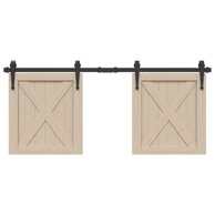 Komplet kliznih vrata ormarića 122 cm ugljični čelik