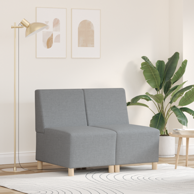 Sofa stolica 2 kom, tkanina, svjetlosiva