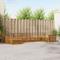 Set sofa 7 kom čvrsto drvo akacije, prirodna