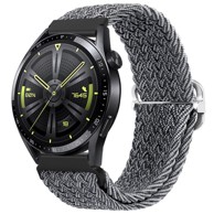 B-STRAP Braid Nylon remen za Garmin Vivoactive 5, gray black