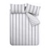 CATHERINE LANSFIELD Posteljina Cove Stripe za bračni krevet 200x200 cm Bijela/siva