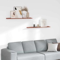 Zidna polica, set 2 kom, 100 x 9 x 3 cm, od konstruiranog drva, crvena