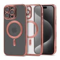 Ojačana futrola Magshine za Apple iPhone 12 Pro, za MagSafe + zaštitno staklo, ružičasta