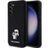 KARL LAGERFELD Zaštitna futrola Silicone Karl&Choupette Metal Pin, za Samsung Galaxy S23+, crna